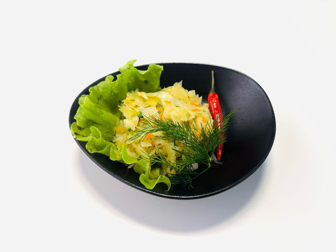 Салат из квашеной капусты с ароматным маслом