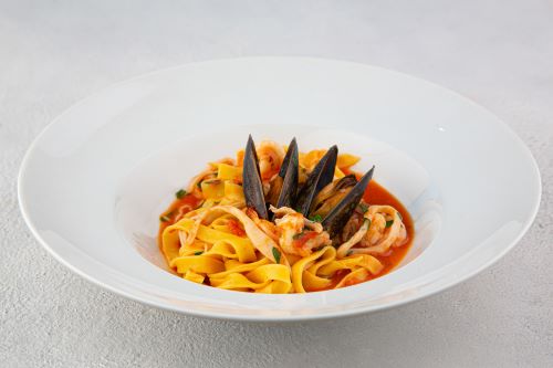 Феттучине с морепродуктами