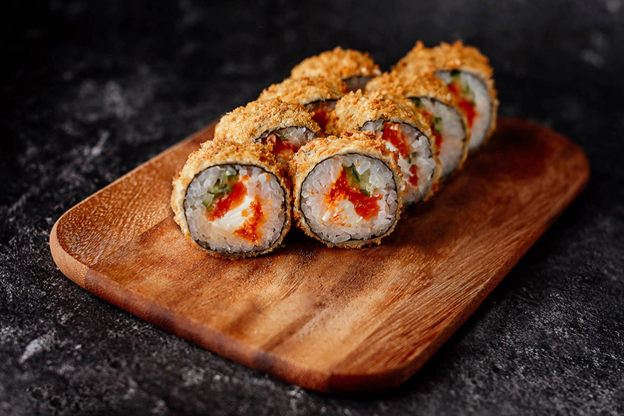 Ролл  сяке кранч