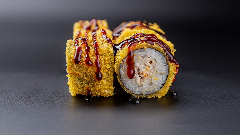 Маки темпура угорь