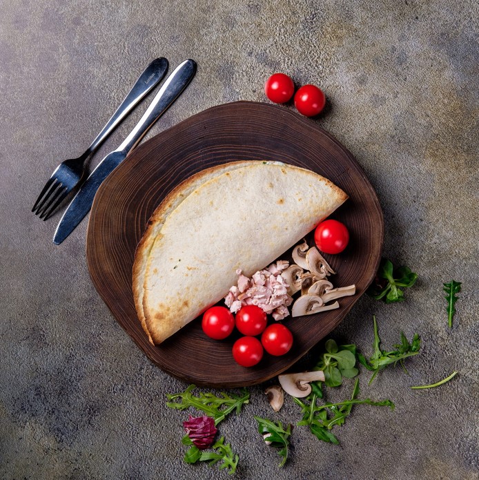 Пападиас с курицей и грибами