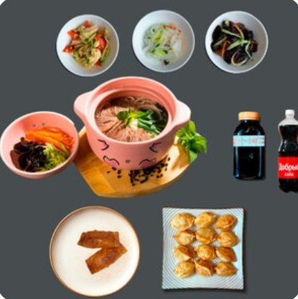Комбо№8 Суп-лапша+салат+г.закуска+напит.