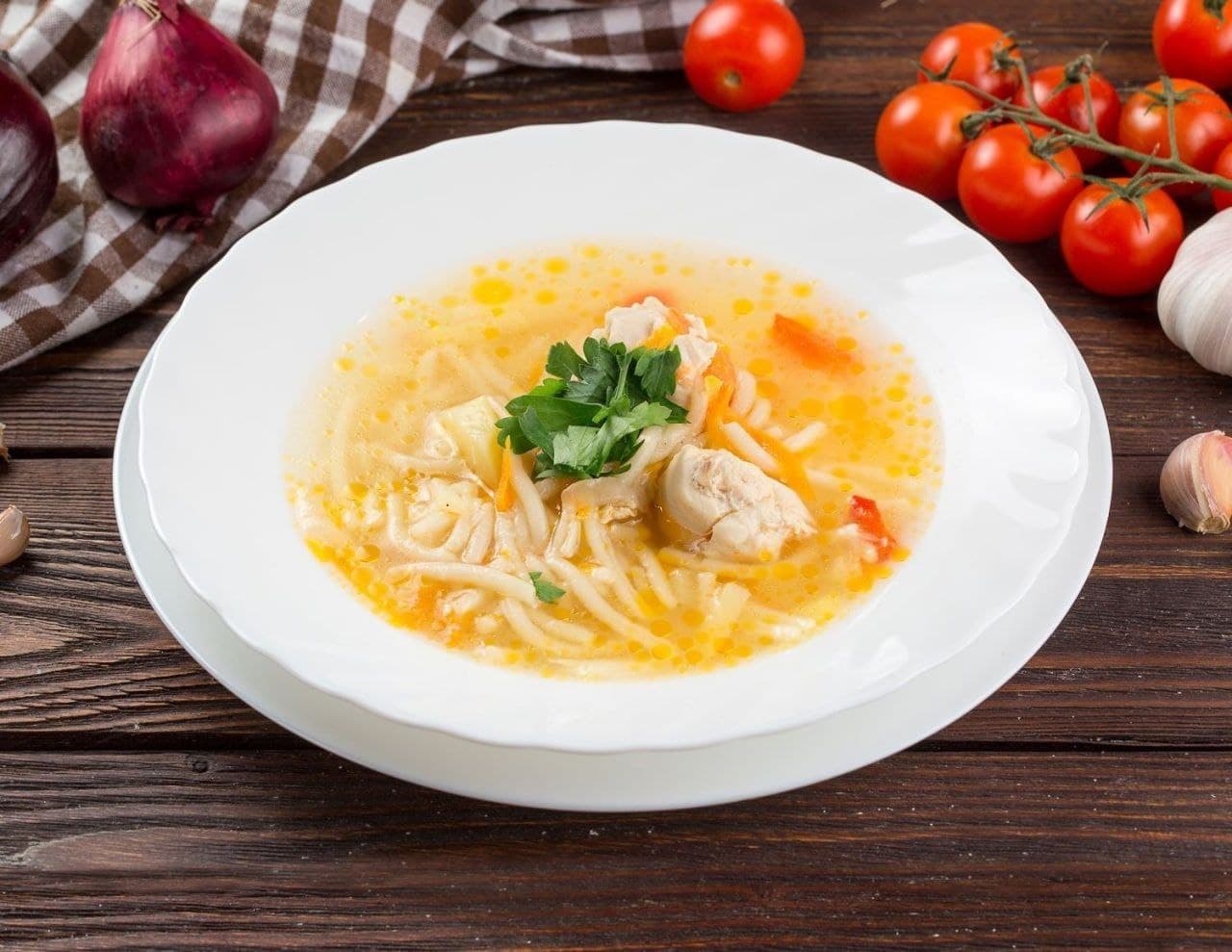 СУП КУРИНЫЙ С МАКАРОШКАМИ