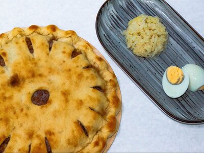 С капустой, яйцом и жареным луком