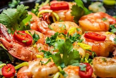 Фреш-салат с креветками