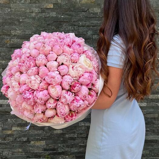 51 очень ароматный пион букет пышный