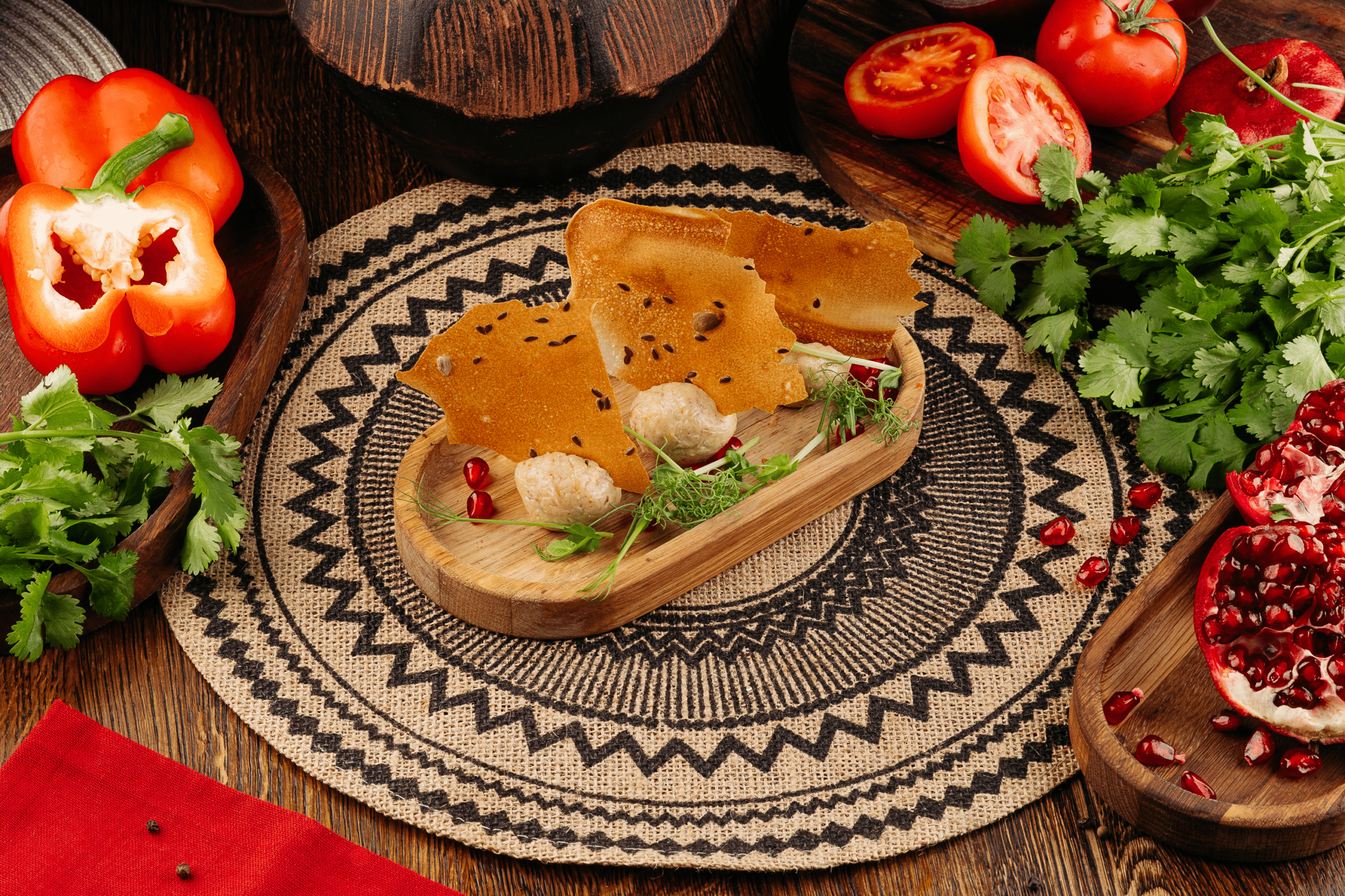 Пхали с картофелем и соленым лимоном