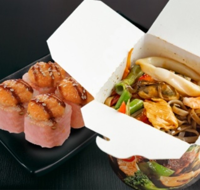 Комбо №1 (Вок дары моря + ролл дня)