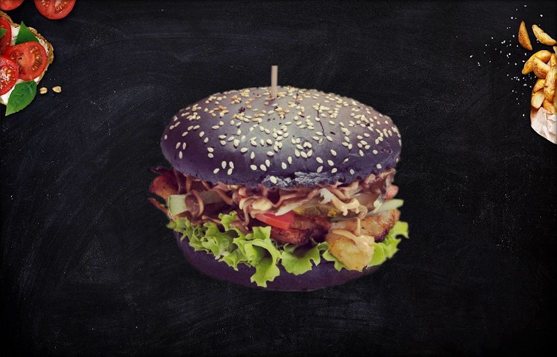 Black chicken Burger