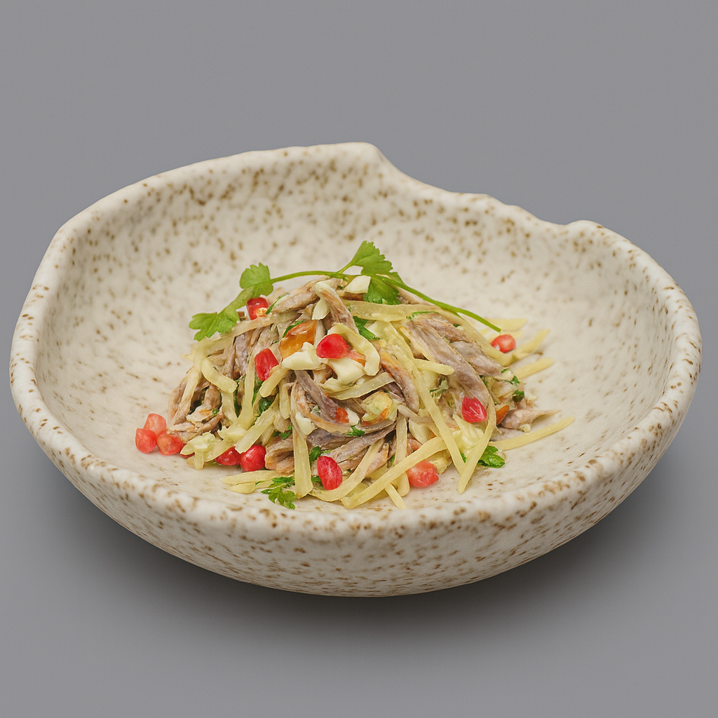 Салат с отварной бараниной