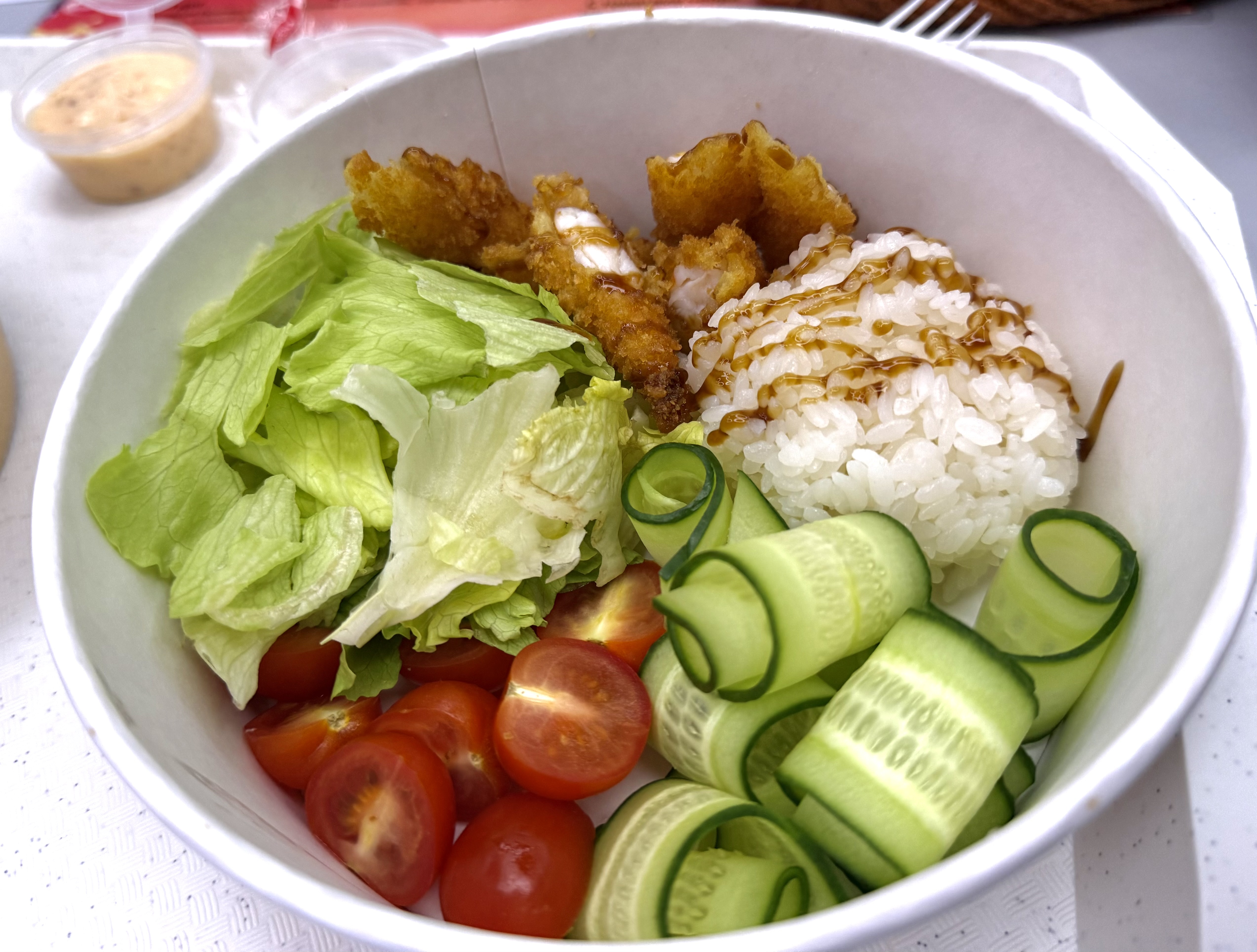 Поке с креветкой темпура