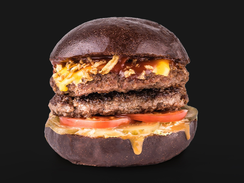 Бургер Копченый Black Angus двойной