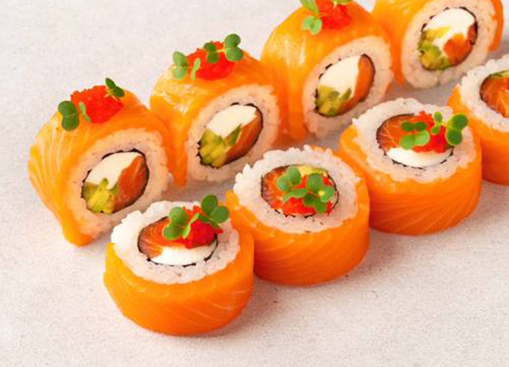 Ролл Филадельфия Прайм с двойным лососем