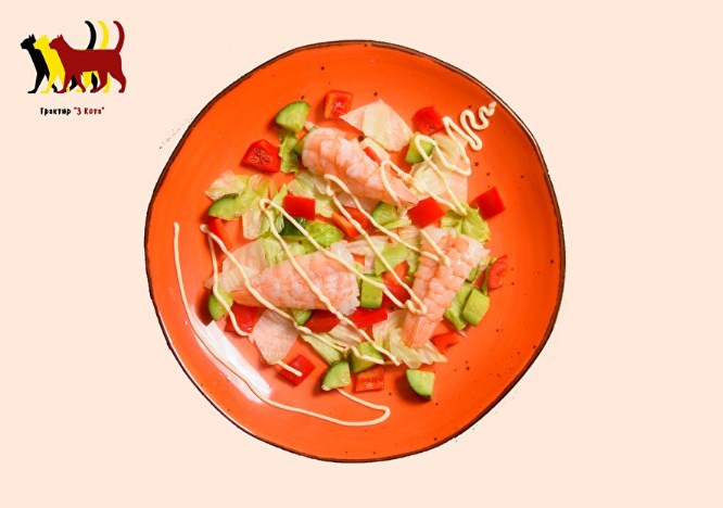 Салат «С креветкой и овощами»