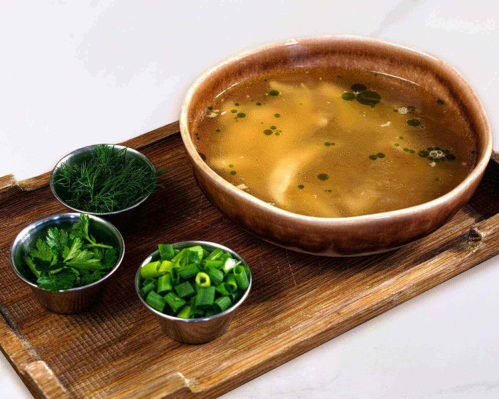 Похлебка из домашней курицы