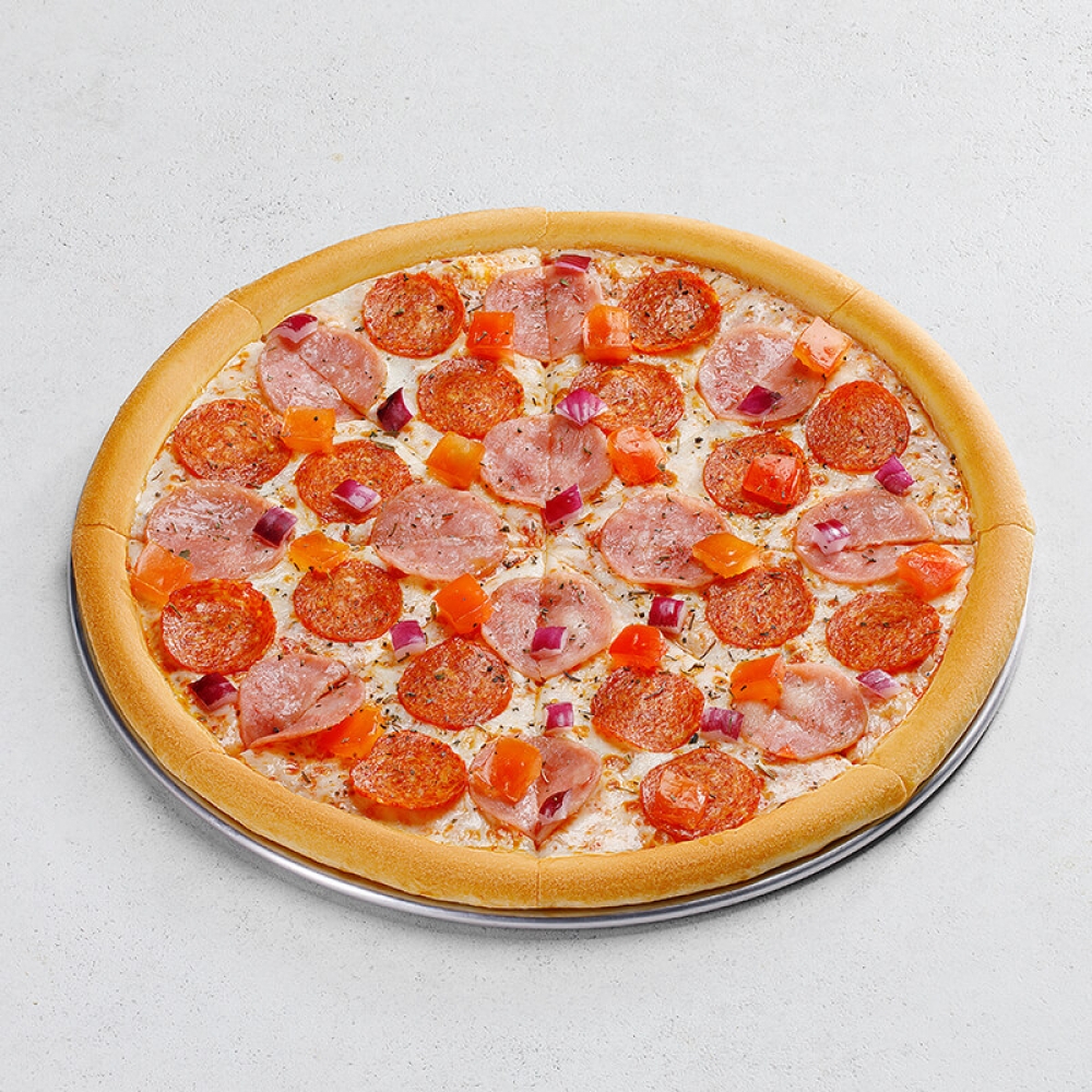 Ветчина и пепперони на томатном соусе