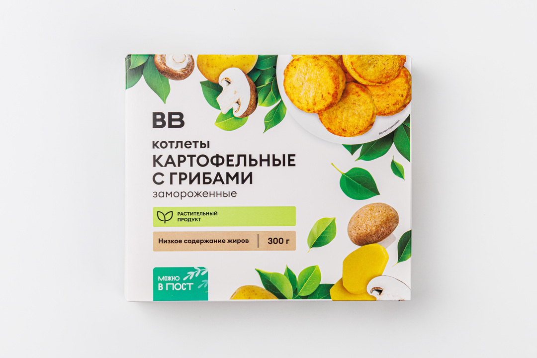 Котлеты картофельные с грибами, зам.(Продукт замороженный)