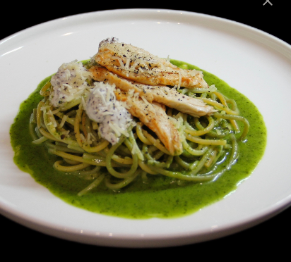 Паста песто с индейкой