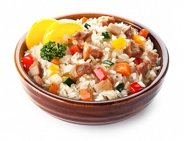 Рис с курицей и овощами