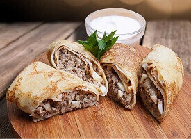 Блины с мясом