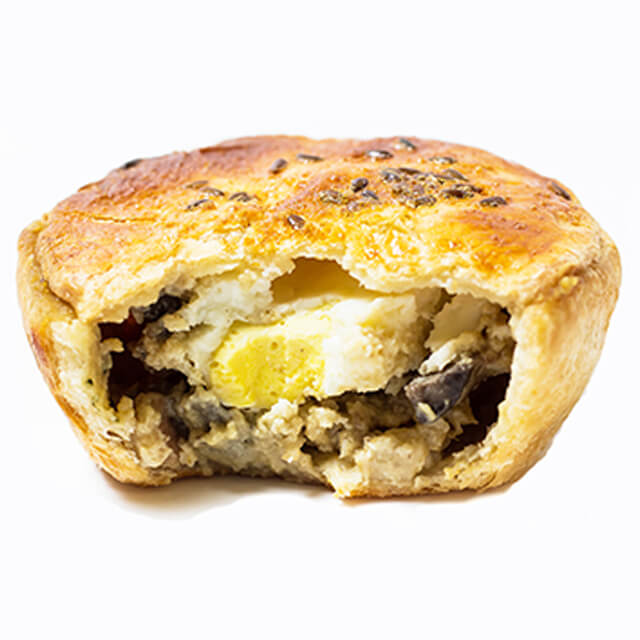 Пирог бекон с шампиньонами