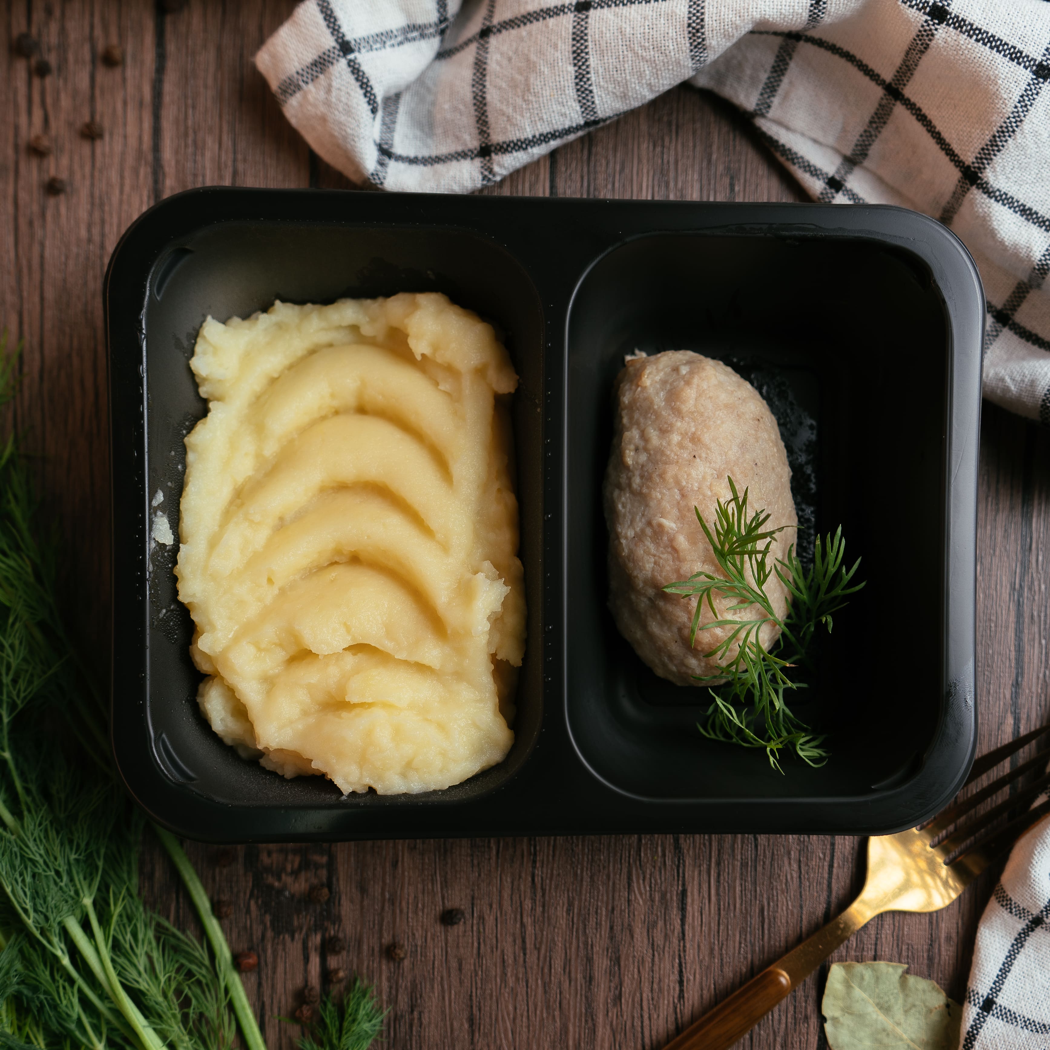 Комбо картоф. пюре, котлета кур. диетическая