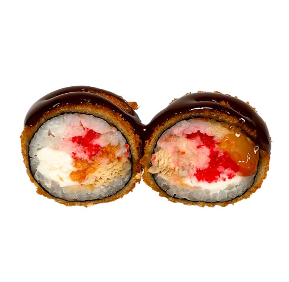 Жареный с лососем и угрём