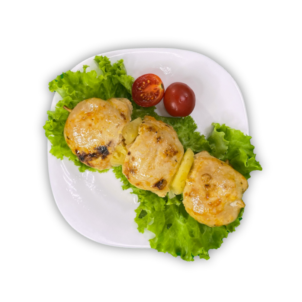 Курица с ананасами