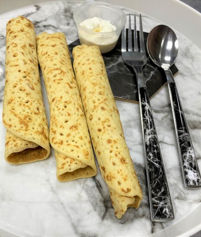 Блины с творогом