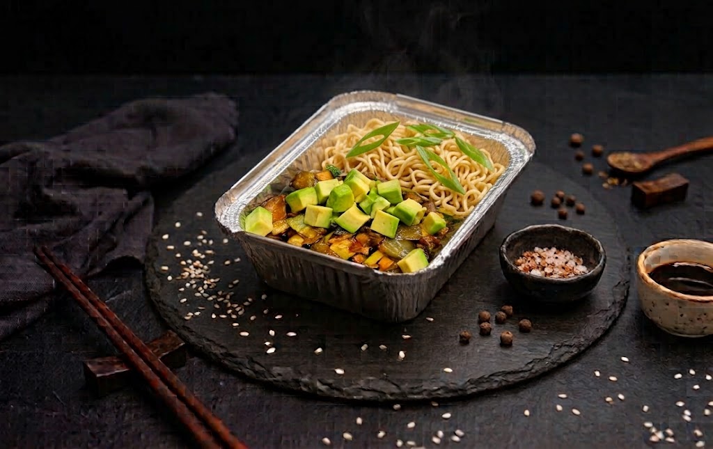 Wok c овощами (яичная лапша)