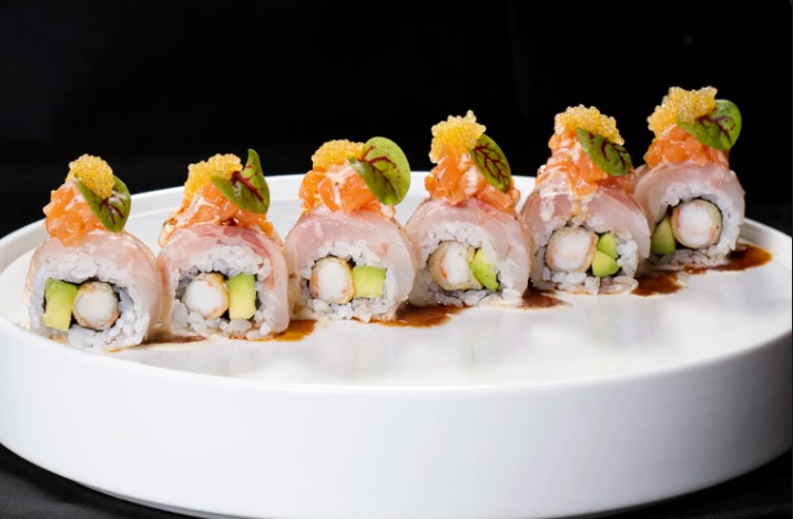 Ролл Никкей с Сибасом и Лососем