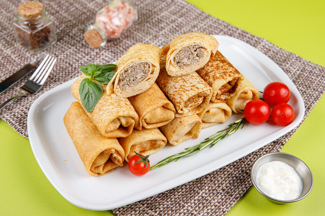 Блины с мясом