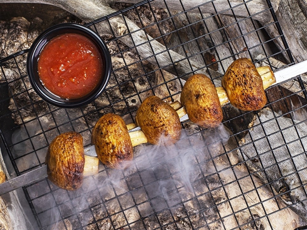 Шашлык из шампиньонов