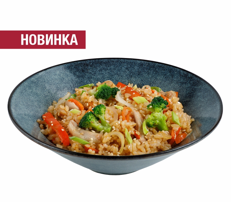 Рис азиатский с курицей и соусом Хойсин
