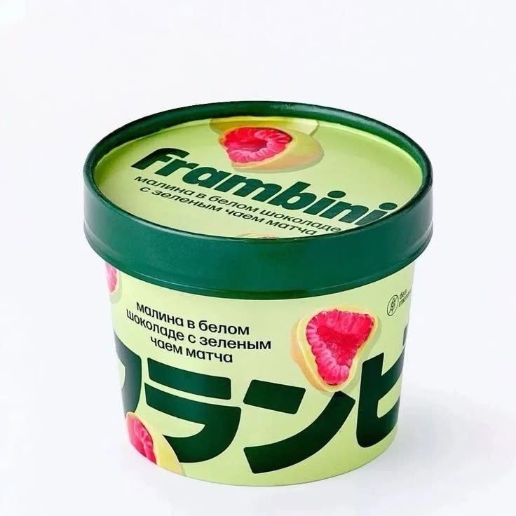 Frambini малина в белом шоколаде с зеленым чаем матча