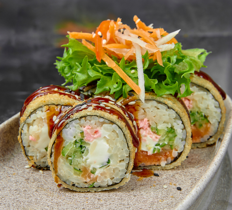 Темпурный с лососем Сыр творожный