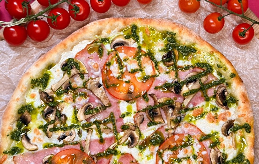 Круглая ветчина грибы 27см