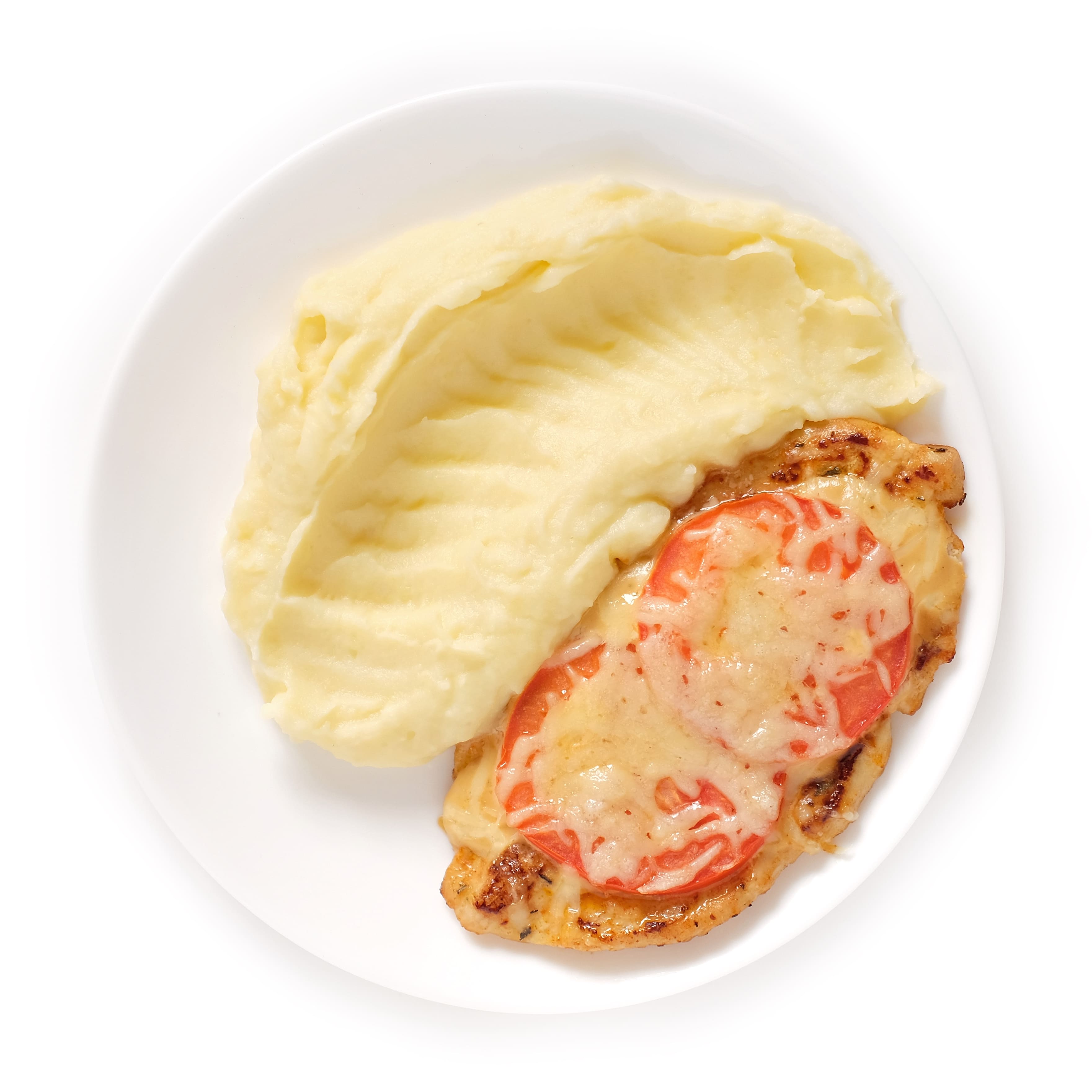 Пюре с отбивной куриной