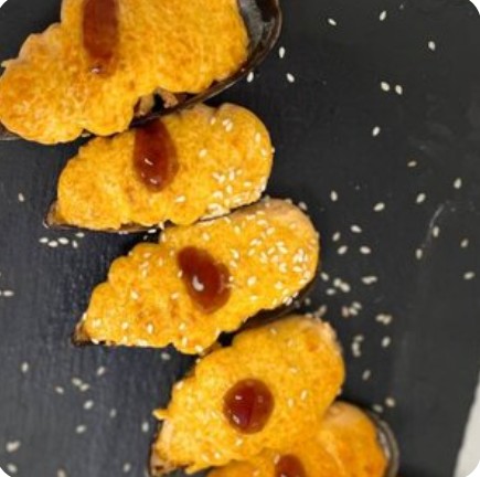 Мидии-ракушка запеченные