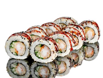 Калифорния с креветкой в кунжуте