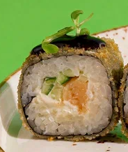 Жареный с лососем