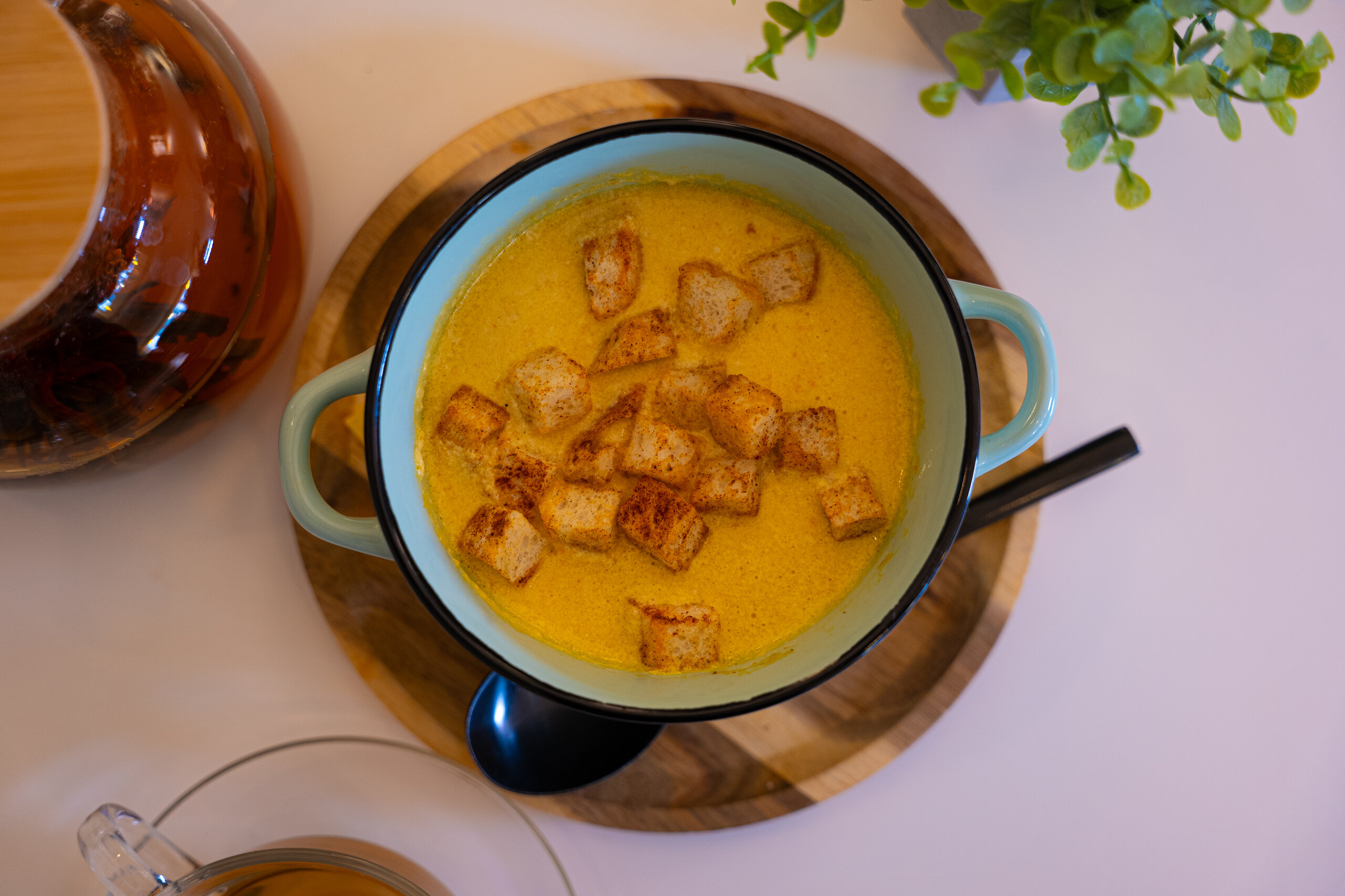 Крем-суп кукурузный с беконом и сливками