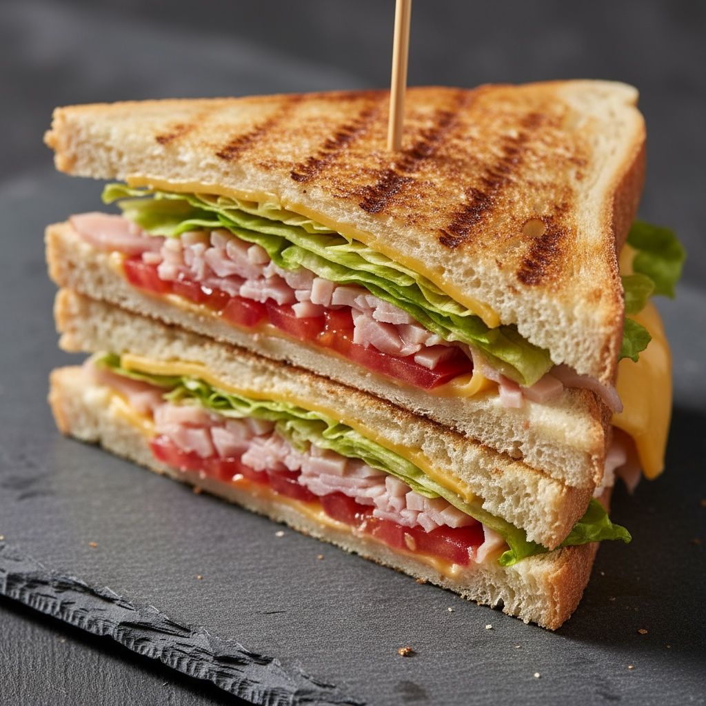 СЭНДВИЧ с ВЕТЧИНОЙ и СЫРОМ