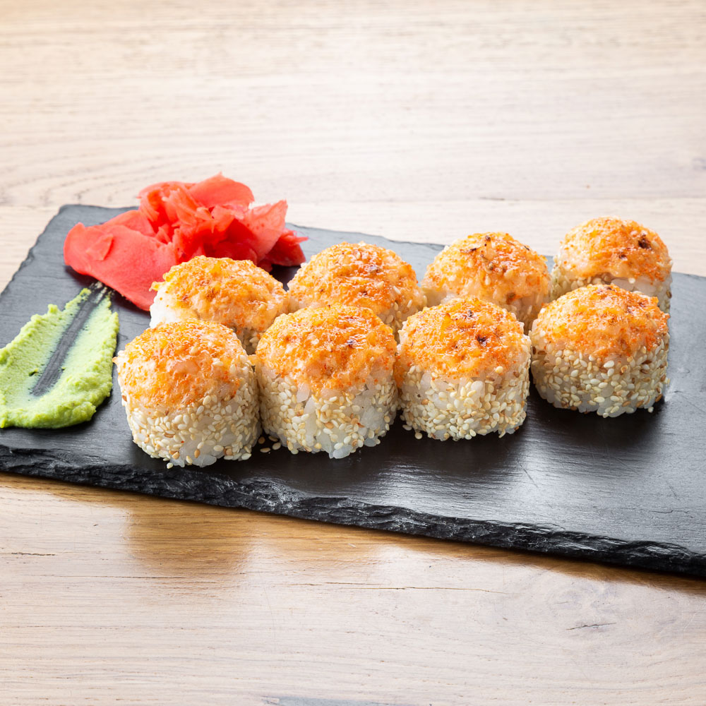 Запечённый ролл с креветкой