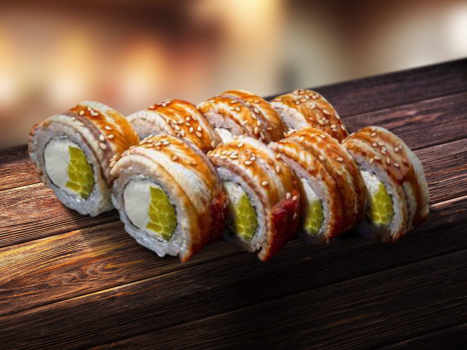 Филадельфия с угрем и такуаном