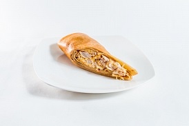 Блинчик с копч.курицей + сыр + майонез