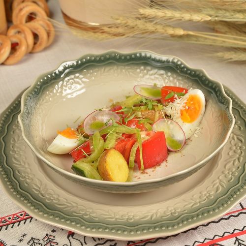 Деревенский салат с маслом