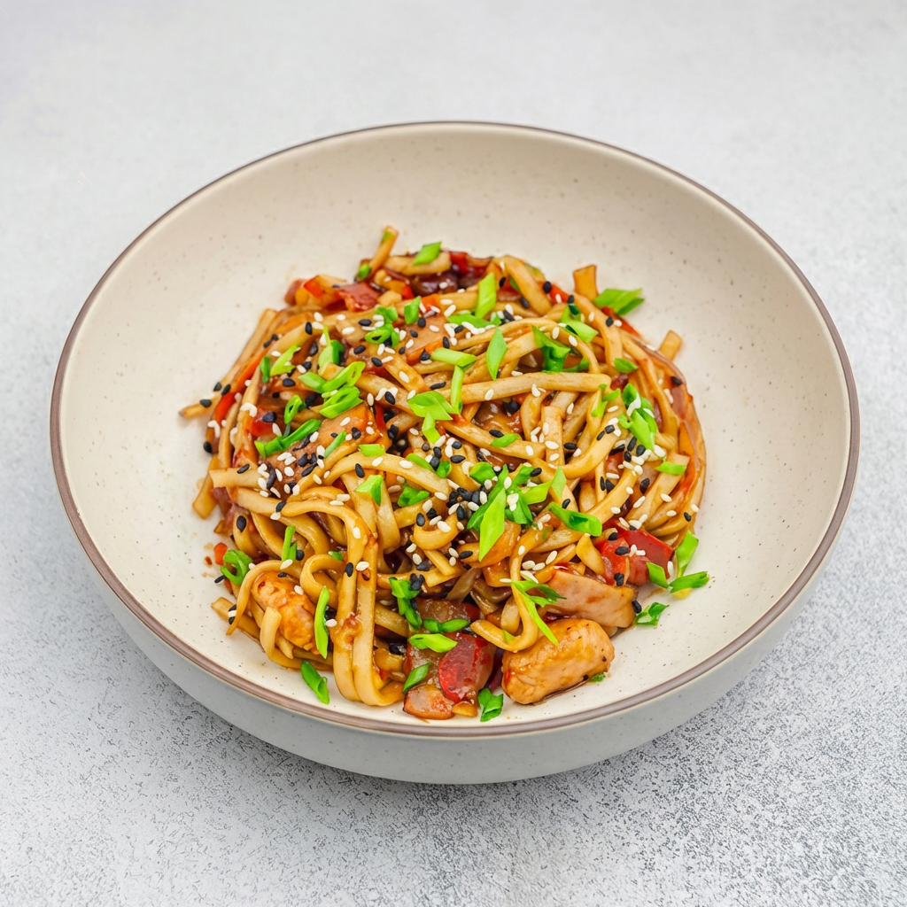 Удон с курицей