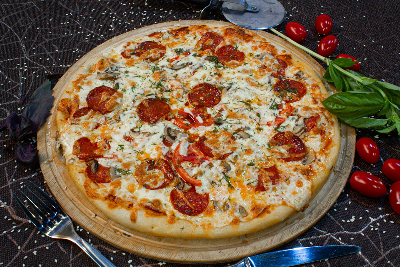 Пицца Пепперони грибы