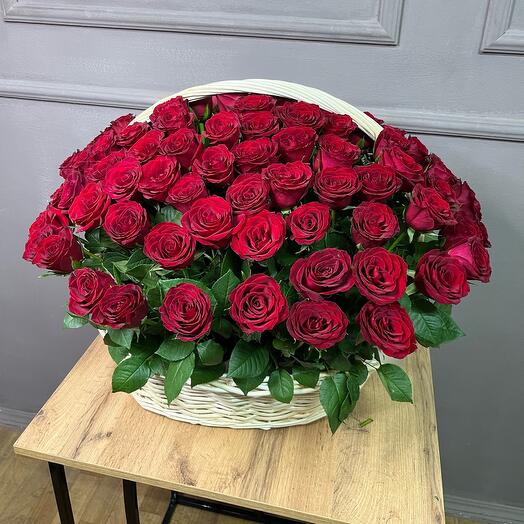 Корзина 101 Роза